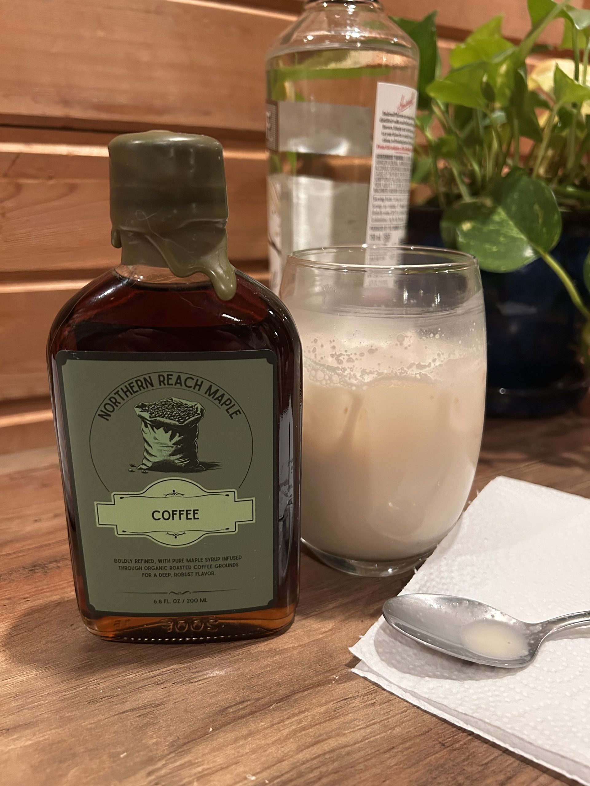 White Russian with Coffee Infused maple syrup