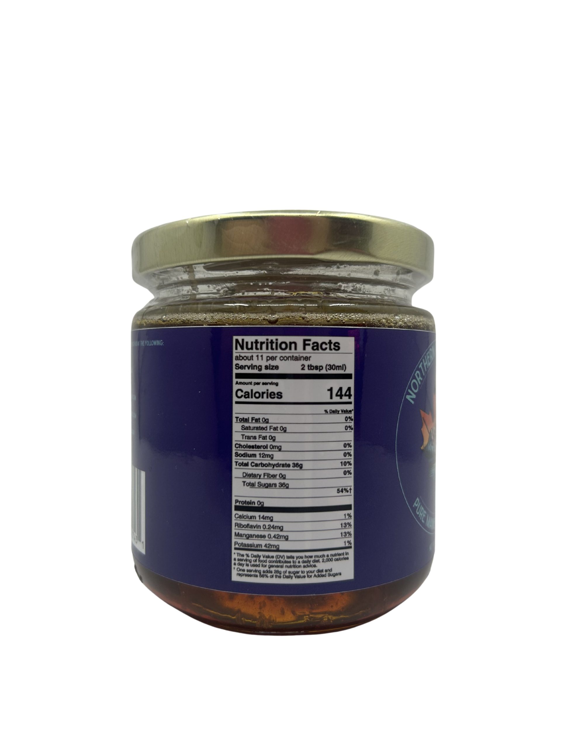 Pure Maine Maple Taffy nutrition label