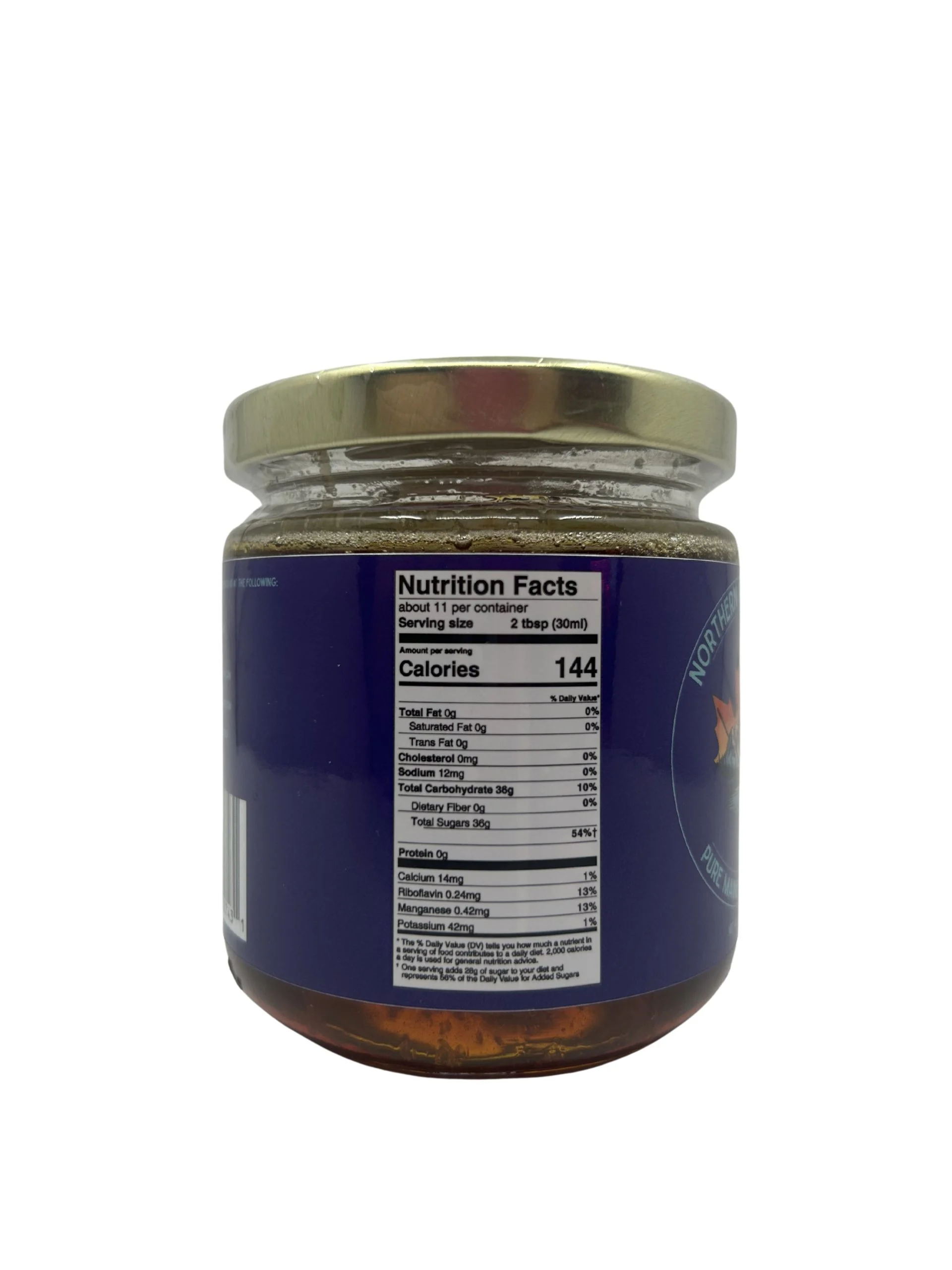 Pure Maine Maple Taffy nutrition label