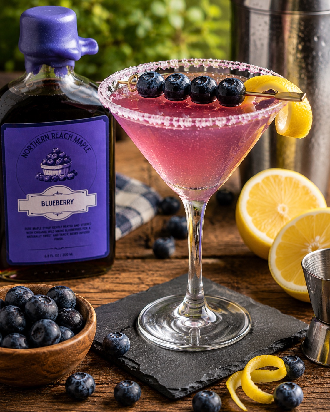 Blueberry maple Lemon Drop Cocktail