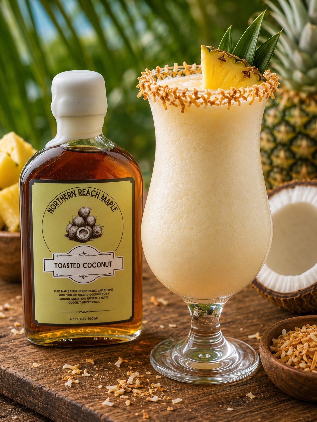 Maple Toasted Coconut Pina colada